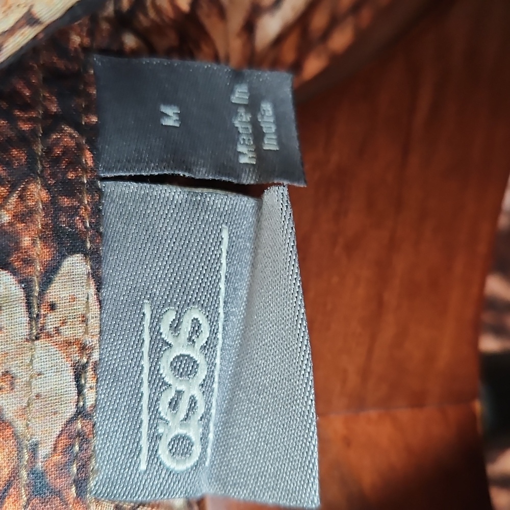 ASOS Brown Snake Print Shirt - Picture 5 of 6